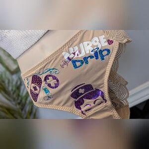 Nurse Drip Design Laced Panties Underwear XL